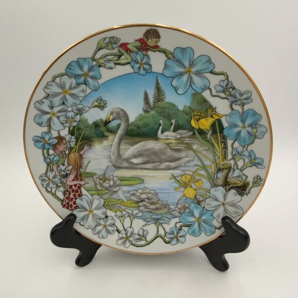 RARE ARTIST Proof A053/82 Instar 1983 Alan Baker "Swan Lake" Fairy Tale Plate - Picture 3 of 5